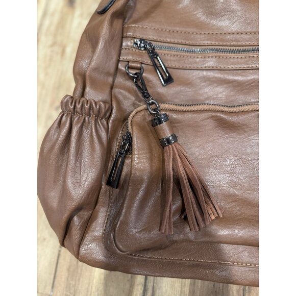 UTO Womens Backpack Purse Convertible Ladies Rucksack Crossbody Brown NEW. main image 10
